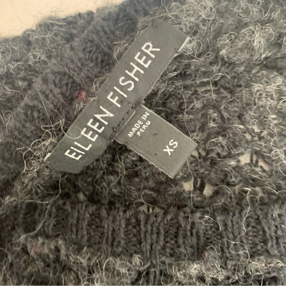 Eileen Fisher Open Knit Organic Cotton Alpaca Blend pullover Sweater - Picture 11 of 13